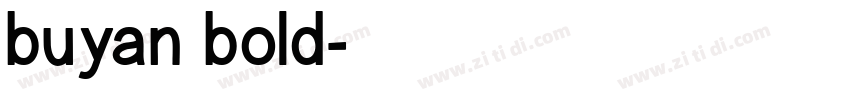 buyan bold字体转换